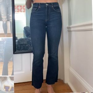 Zara Hi-Rise Flared Cropped Jean